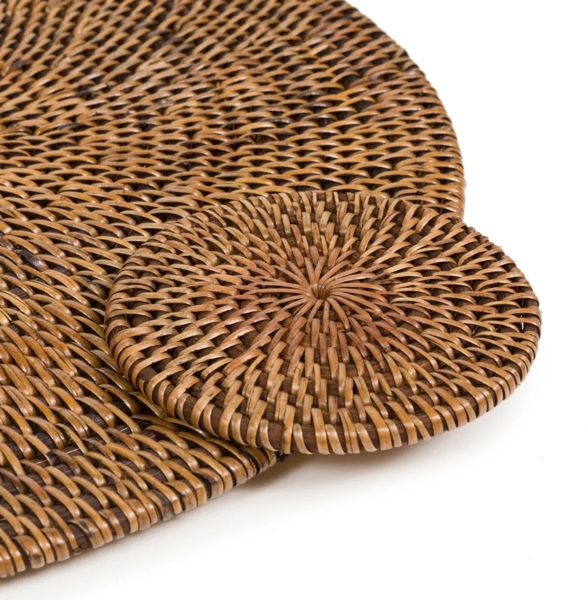 Der Colonial Untersetzer - Natur Braun - Naturbraun - 11x11x1cm Bild 5