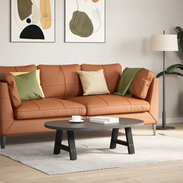 vidaXL Couchtischbeine A-Form 2 Stk. Schwarz 30x(30-31) cm Stahl 4012808