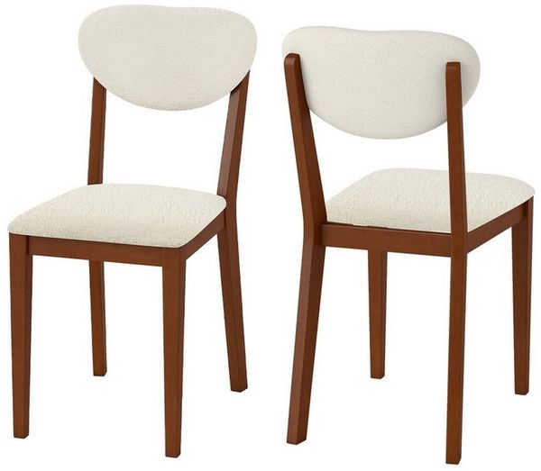 COSTWAY Esszimmerstuhl (2 St), Küchenstühle mit gepolsterter Sitz & Rückenlehne, 180kg