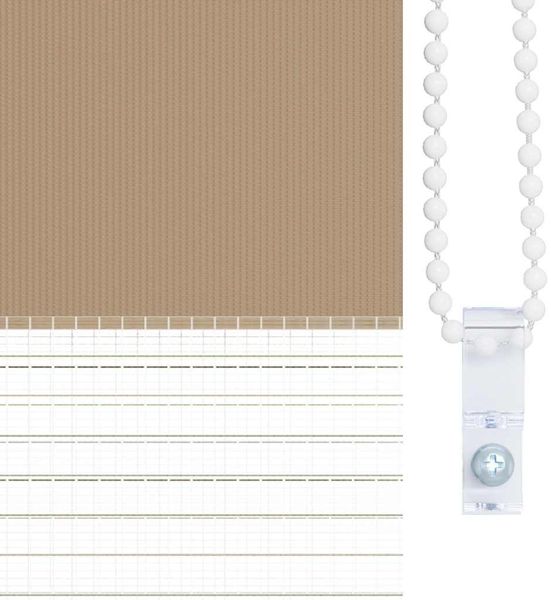 vidaXL Doppelrollo Sandbraun 75x200 cm Stoffbreite 70,9 cm Polyester 4014568 Bild 9