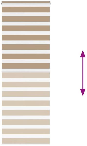 vidaXL Doppelrollo Sandbraun 75x200 cm Stoffbreite 70,9 cm Polyester 4014568 Bild 5