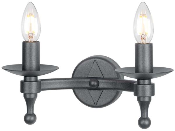 Wandleuchte, Graphit, Eisen, B 30,5 cm