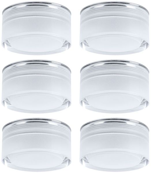 6er Set LED Einbauleuchten, klar, 7 cm, TINUS