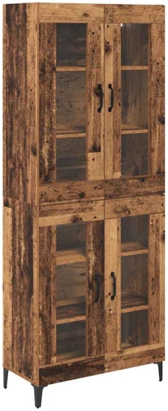 vidaXL Highboard Wandmontiert Altholz 69,5 x 34 x 180 cm Holzwerkstoff 3415615