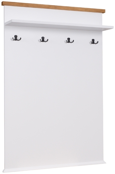 Wandpaneel Galineo Garderobenpaneel 99cm weiß MDF Eiche Natur