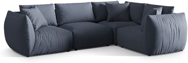 Micadoni Ecksofa Chris 4-Sitzer Rechts Strukturierter Stoff Hellgrün Bild 2