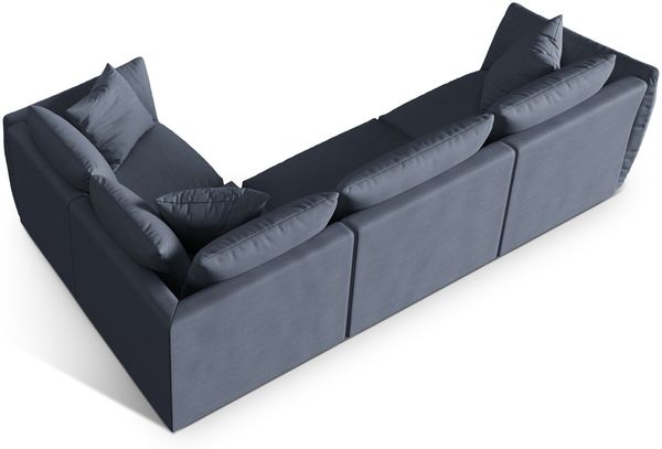 Micadoni Ecksofa Chris 4-Sitzer Rechts Strukturierter Stoff Hellgrün Bild 3