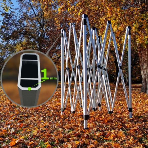 Gartenpavillon Faltbar 3x3m | Premium UV/PVC Schutz | Robuste Konstruktion BRIMO | Schnelles Zusammenklappen ohne Werkzeug - ohne Wände - Grün Bild 2