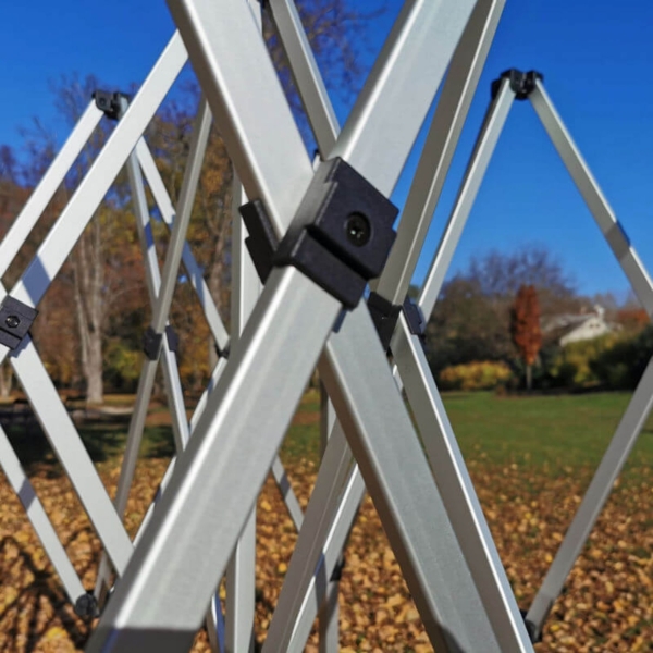 Gartenpavillon Faltbar 3x3m | Premium UV/PVC Schutz | Robuste Konstruktion BRIMO | Schnelles Zusammenklappen ohne Werkzeug - ohne Wände - Grün Bild 10