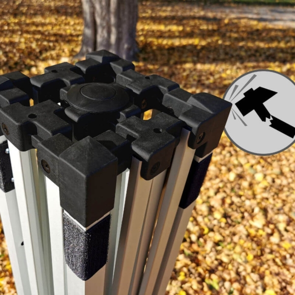 Gartenpavillon Faltbar 3x3m | Premium UV/PVC Schutz | Robuste Konstruktion BRIMO | Schnelles Zusammenklappen ohne Werkzeug - ohne Wände - Grün Bild 5