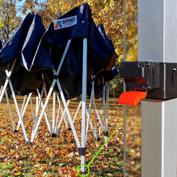 Gartenpavillon Faltbar 3x3m | Premium UV/PVC Schutz | Robuste Konstruktion BRIMO | Schnelles Zusammenklappen ohne Werkzeug - ohne Wände - Grün Bild 8