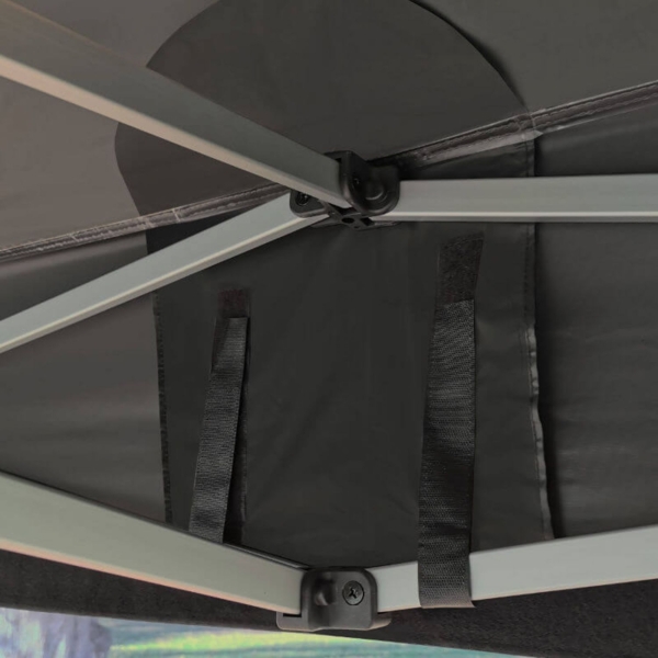 Gartenpavillon Faltbar 3x3m | Premium UV/PVC Schutz | Robuste Konstruktion BRIMO | Schnelles Zusammenklappen ohne Werkzeug - ohne Wände - Grün Bild 7