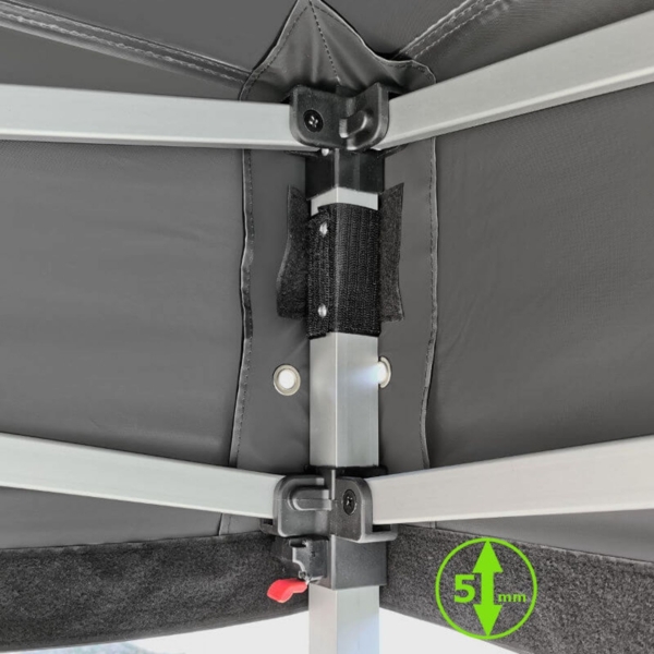 Gartenpavillon Faltbar 3x3m | Premium UV/PVC Schutz | Robuste Konstruktion BRIMO | Schnelles Zusammenklappen ohne Werkzeug - ohne Wände - Grün Bild 3