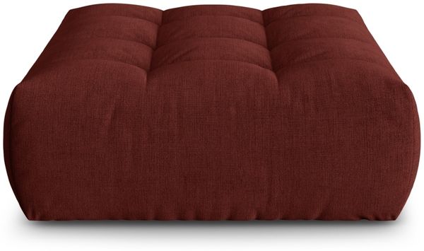 Micadoni Hocker Bloom 1-Sitzer Strukturierter Stoff Rot