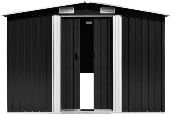 vidaXL Gerätehaus 257x580x181 cm Metall Anthrazit 143354
