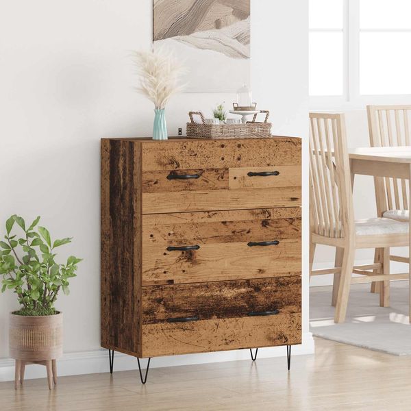 vidaXL Sideboard Altholz 69,5 x 34 x 90 cm Verbundholz und Eisen 881495