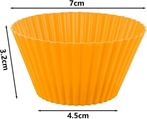 FOUORTUNATE-BEE Silikonform 24er Set Silikon Muffinförmchen in Regenbogenfarben, wiederverwendbar, (24-tlg), Bunte Silikon Cupcakeförmchen 24 Stück für Muffins & Backen