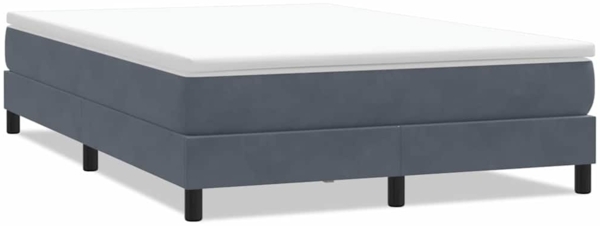 vidaXL Boxspringbett ohne Matratze Dunkelgrau 160x210 cm Samt 3315832
