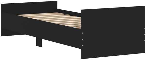 vidaXL Bettgestell Schwarz 75x190 cm Holzwerkstoff 835947 Bild 6