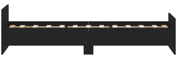 vidaXL Bettgestell Schwarz 75x190 cm Holzwerkstoff 835947 Bild 5