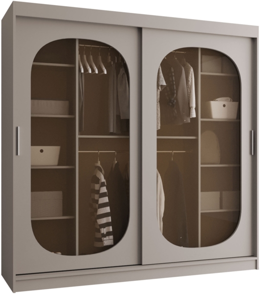 Kleiderschrank Bimaza 200 mit Schubladen (Farbe: Cashmere)