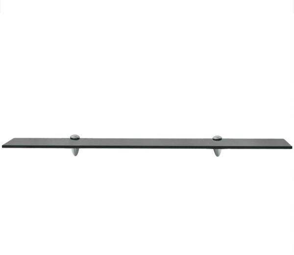 vidaXL Schwebendes Regal, Glas schwarz, 0,8 x 10 x 80 cm Bild 2