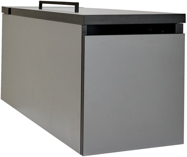 Novel 'SUPERCHARGE' Standcontainer Towerunit, Holz Basalt, 30.5 x 35 x 80 cm, links/rechts montierbar