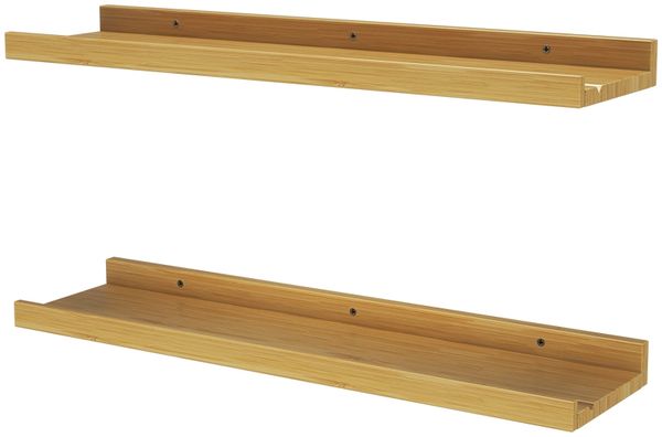 Wandregal Linus Naturholz 60 x 4 cm 2er Set Vicco