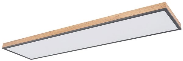 LED Deckenpanel, Holz-Optik, Fernbedienung, CCT, L 120 cm
