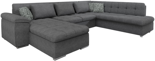 Ecksofa Niko Bis Premium (Farbe: Sicuro 80 + Sicuro 80 + Sempre 09, Seite: Links)