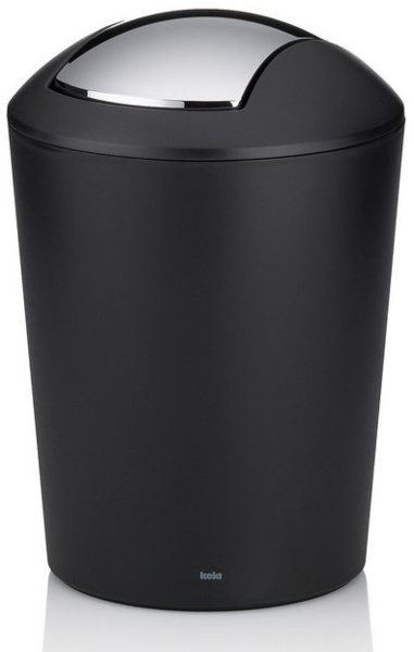 kela 'Marta' Kosmetikeimer, Deckel abnehmbar, Kunststoff, 5 Liter, Schwarz Bild 4
