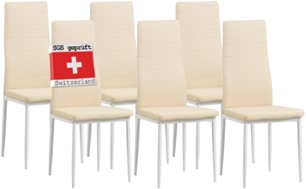 Albatros Esszimmerstühle MILANO 6-er SET, Beige