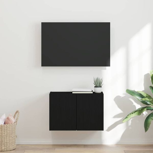 vidaXL TV-Wandschrank Schwarz 59,5 x 31 x 40 cm Holzwerkstoff 892331