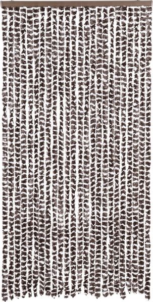 vidaXL Fliegenvorhang Braun und Weiß 100x230 cm Chenille 377394 Bild 3