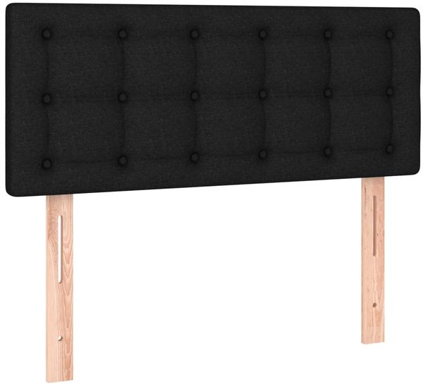 vidaXL Boxspringbett mit Matratze Schwarz 90x200 cm Stoff 3140347 Bild 6