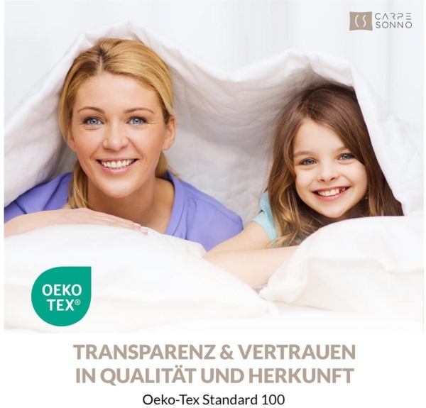 Carpe Sonno Seersucker Bettwäsche 135x200 cm aus 100% Polyester - Grau Grün kariert Bild 3