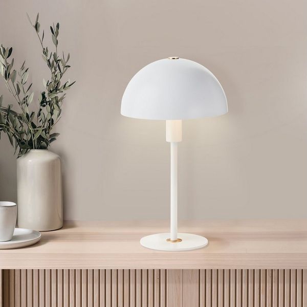 LeGer Home by Lena Gercke Tischleuchte Linnea Pilz Lampe, ohne Leuchtmittel, Pilzleuchte, Tischlampe, Metallsockel, Höhe 35,5 cm