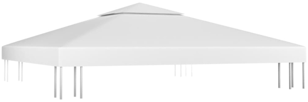vidaXL Pavillon-Dachplane mit Kaminabzug 310 g/m² 3x3 m Weiß 312074 Bild 1