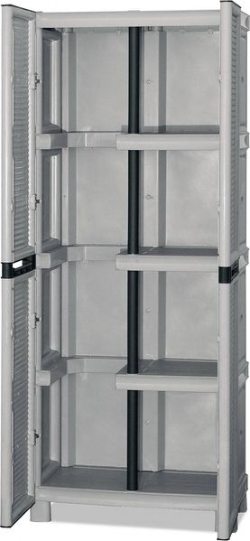 Dmora Liège Outdoor-Garderobe, Outdoor-Möbel, Mehrzweck-Wäschegarderobe, 100 % Made in Italy, Hellgrau, 70 x 39 x 172 cm Bild 5