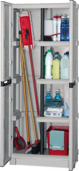 Dmora Liège Outdoor-Garderobe, Outdoor-Möbel, Mehrzweck-Wäschegarderobe, 100 % Made in Italy, Hellgrau, 70 x 39 x 172 cm Bild 4