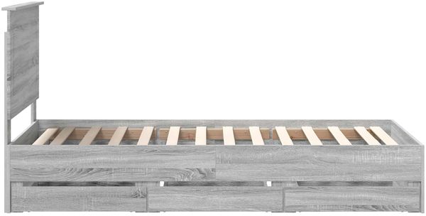 vidaXL Bettrahmen Graues Sonoma 90 x 200 cm Ingenieurs Holz 3409508 Bild 9