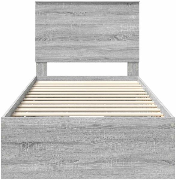 vidaXL Bettrahmen Graues Sonoma 90 x 200 cm Ingenieurs Holz 3409508 Bild 8