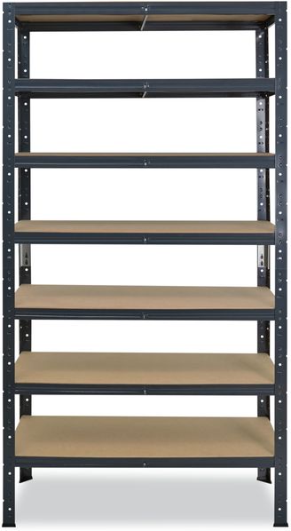shelfplaza HOME 230x75x30 cm Schwerlastregal in anthrazit mit 7 Böden und 125 kg Traglast pro Boden Bild 5