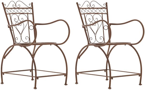 CLP 2er Set Stühle Sheela handgefertigt mit antiker Patina,antik braun
