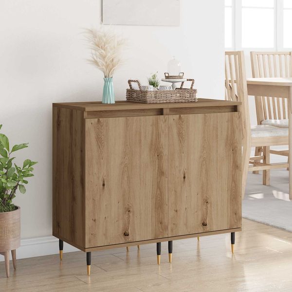 vidaXL Sideboard 2 pcs Artisan-Eiche 40 x 35 x 70 cm 881682