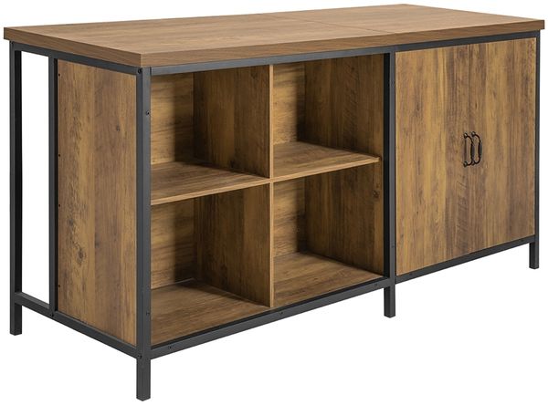 SoBuy KNL01-F Kücheninsel, MDF, PVC-Beschichtung, Braun, 120 x 90 x 45 cm