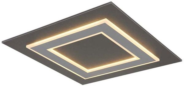 LED Deckenleuchte, Acryl, MDF, anthrazit, L 48 cm