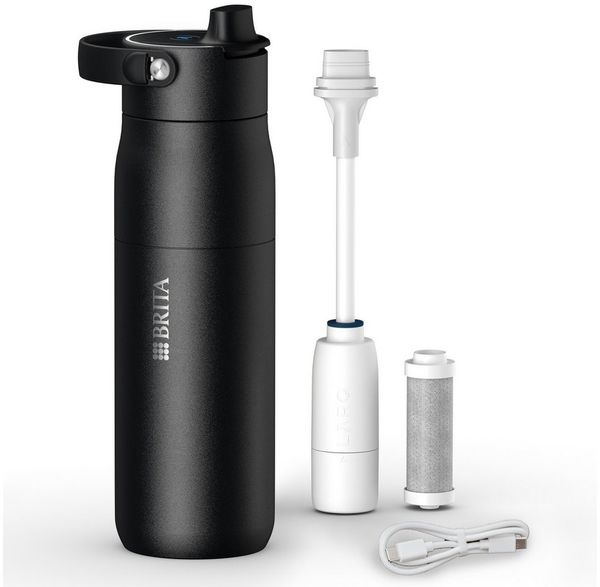 BRITA Trinkflasche BRITA LARQ iQ Digitale Filter Trinkflasche (680 ml), inkl. Hydration Tracking (App), Aktivkohle Wasserfilter & UV-C