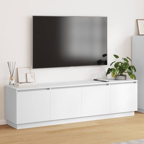 vidaXL TV-Schränk mit LED Weiß 180 x 38 x 49 cm Holzwerkstoff 3376144