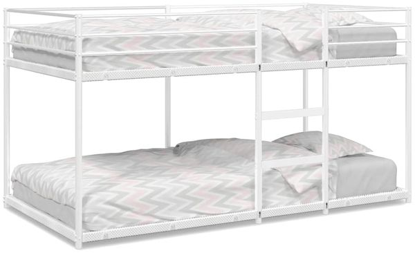 vidaXL Etagenbett ohne Matratze Weiß 107x203 cm Stahl 4019887